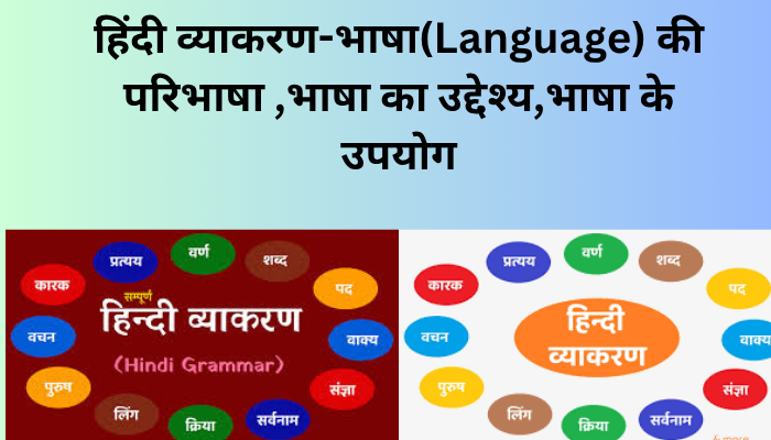 हिंदी व्याकरण-भाषा(Language) की परिभाषा ,भाषा का उद्देश्य,भाषा के उपयोग