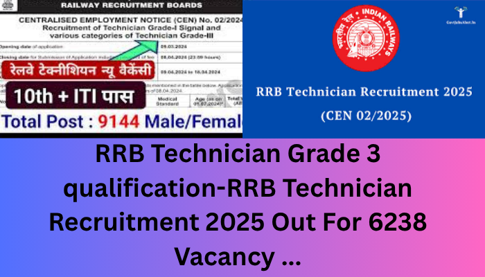 RRB Technician Grade 3 qualification